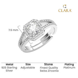 NOVAMART Fine Rhodium-Plated Diamond <b>Ring</b> for <b>Men</b>-925 Sterling <b>Silver</b> Bezal Setting Premium Jewelry Wholesale Export - Product Image 5