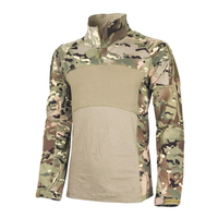 Chemise de combat en toile camouflage personnalisée à prix avantageux, manches longues, écologique, séchage rapide, unisexe avec coudières