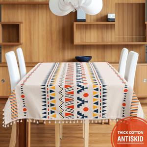 Nappe en coton élégante faite à la main bordure en dentelle couverture de table à manger de luxe moderne pour décor d'événement de cuisine bas prix disponible - Product Image 2