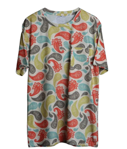 Camiseta de bolsillo para hombre de manga corta con cuello redondo 100% Ring Poly Spun Based Fabric impreso - Product Image 5