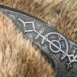 Hacha de hacha empanada hecha a mano personalizada con funda de piel de vaca y cuero Rapping en el mango Diseño de hacha personalizable - Product Image 2