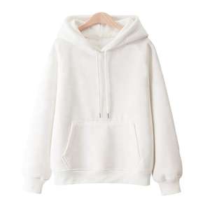 Sudadera con capucha blanca de manga larga de primavera para mujer de alta calidad, sudadera con cordón con capucha informal de gran tamaño - Product Image 6