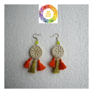 Fashion Handmade <b>Bamboo</b> Rattan Straw Tassel Drop <b>Earrings</b> Wooden Woven Jewelry Women Natural Boho Statement - Product Image 5