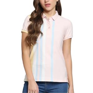 Polo básico para mujer de algodón 100% de alta calidad al por mayor, camisetas de golf de manga corta a la moda con estampado de diseño personalizado - Product Image 1