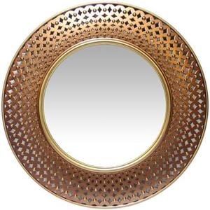 Cadre de miroir en cuivre tendance et un design sculpté distinctif, intérieurs contemporains pour salon et chambre à coucher de Rana Overseas Inc - Product Image 2