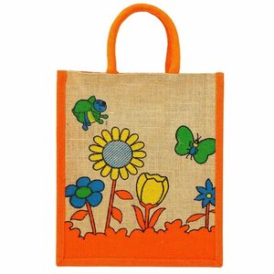 Durable Jute Tote Shopping Bag Medium Canvas Long Washable <b>Adaptable</b> for Advertising Gift Cartoon Leopard Letter Screen Printing - Product Image 1