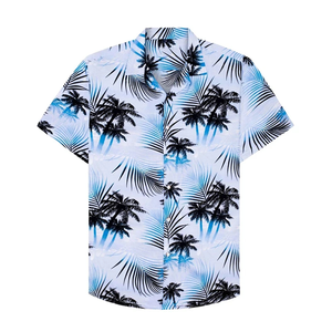Camisa Hawaiana de Flores con Estampado a Color, Nueva, Informal, de Manga Corta, Ligera, para Vacaciones de Verano 2026, Cardigan Asequible para Hombre - Product Image 1