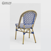 Chaises de bistrot empilables en aluminium au design moderne pour l'extérieur, le salon, le parc, la terrasse, l'école