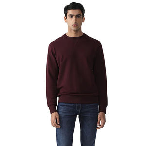 Sweat à capuche unisexe avec logo personnalisé 100% sweat-shirt en molleton de coton avec col rond de couleur unie pour la saison d'hiver des hommes - Product Image 1