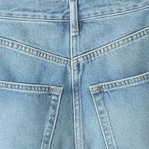 Nouvel arrivage de shorts baggy en denim bleu clair 100% coton taille moyenne tricoté été écologique droit style décontracté - Product Image 6