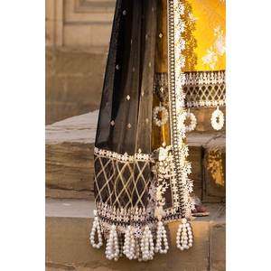 ชุดสูทผ้าซาตินแจ็คการ์ดปักลาย 3 ชิ้น แบบไม่เย็บติดกัน พร้อมผ้าคลุมไหล่ปักลายออร์แกนซ่า รุ่น FE-52001 - Product Image 3