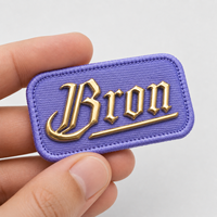 Logo 3D métallique gothique personnalisé en TPU thermocollant pour vêtements streetwear, vestes, marquage de vêtements et étiquettes de marque