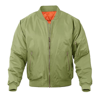 Usine de vêtements personnalisés Blouson bombardier coupe-vent de haute qualité Fermeture éclair complète Coupe-vent pour hommes Veste en polyester Manteaux d'extérieur pour hommes