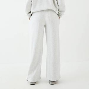 Ensemble sweat à capuche en molleton de coton surdimensionné et pantalon de survêtement à jambes larges pour femmes, streetwear, coupe décontractée, logo personnalisé, vente en gros, OEM, survêtements pour femmes - Product Image 4