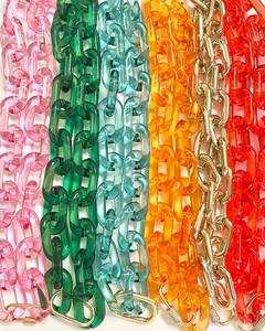 Grands maillons de chaîne en résine transparente colorée |   Décoration murale - Product Image 4