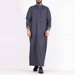 Musulman Hommes Jubbah Logo Personnalisé Été Shalwar Kameez Nouvelle Mode Manches Longues Design Simple Uni Personnalisable Couleur et Taille - Product Image 3