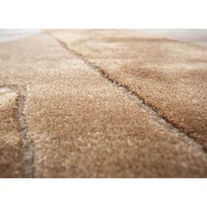 พรมทำมือ Acar ลายเรขาคณิต ขนสัตว์และใยวิสโคส รุ่น Tnq-3229 สีเบจ-น้ำตาล ลายเพชร รูปทรงสี่เหลี่ยมผืนผ้า สำหรับห้องนั่งเล่นวัยรุ่น ทางเดิน และใช้ในบ้าน - Product Image 3