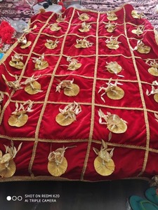 Entrée de la mariée traditionnelle avec chaddar en velours, filet floral décoratif, thème d'entrée de la mariée Bollywood - Product Image 4