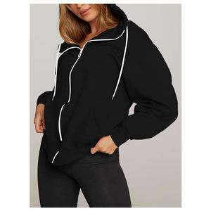 Solid Color Stylish <b>Long</b> <b>Sleeve</b> <b>Crop</b> <b>Top</b> Women Hoodie Hot Sale by Season Drawstring Crap <b>Crop</b> <b>Top</b> Hoodies 2025 - Product Image 6