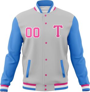 Chaquetas universitarias de estilo personalizado para hombre, ropa de calle Vintage Unisex, sudadera Bomber de béisbol, tela de lona, logotipo frontal - Product Image 1