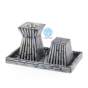 Elegant Mother of Pearl Incense Burner Set Handmade Bukhoor Mubkhar <b>Gift</b> <b>Box</b> For <b>Ramadan</b> Eid Arabic Home Decor - Product Image 2