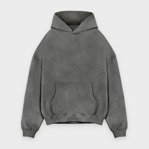 Vente en gros personnalisée Sweats à capuche sans ficelle en coton vintage épais style de rue pour hommes de haute qualité - Product Image 4