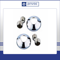 Connecteur excentrique de robinet mélangeur en laiton chromé/nickelé de haute qualité à 100 % par Privac Brassworks, modèle PBL-LB002