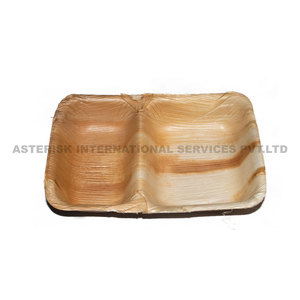 Assiette à feuilles biodégradables naturelles 100% assiettes jetables fabriquées au Népal acceptent la forme et la taille personnalisées Plateau à feuilles écologique - Product Image 4