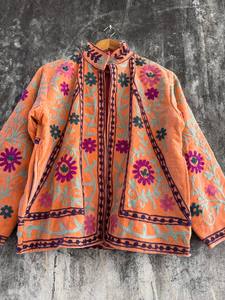 เสื้อแจ็คเก็ตกำมะหยี่ปักลายซูซานีแบบดั้งเดิม – เสื้อคลุมแฟชั่นโบฮีเมียนสไตล์ชาติพันธุ์สำหรับผู้หญิง งานแฮนด์เมดสุดหรู - Product Image 5