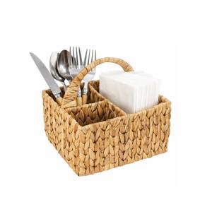 Porta Utensilios Multifuncional Moderno de Jacinto de Agua, Cesta para Cubiertos con Asa, Organizador de Cubiertos, Almacenamiento de Cubiertos - Product Image 6