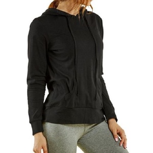 Femmes en peluche chaud demi-fermeture éclair pull à capuche Logo personnalisé porter à la mode coupe ample long hiver sweat marque exportée BD - Product Image 6