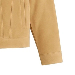 Women's <b>Jean</b> Vintage Style Brown Denim Jacket for Winter Custom Logo 100% Cotton <b>Ripped</b> Design - Product Image 6