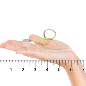 <b>Nail</b> <b>Scissor</b> Custom Design Sharp Edge Slim Cuticle <b>Scissors</b> Gold Handle Stainless Steel Beauty Personal Care Cuticle <b>Scissors</b> - Product Image 5