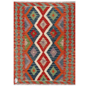 Alfombra Kilim de Maimana, Afganistán, 121 x 89 cm, Decoración de Pared - Product Image 1