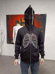 Sweat à capuche zippé personnalisé à impression bouffante Sweatshirts à capuche et sweatshirts pour hommes Vestes à capuche zippées intégrales - Product Image 3