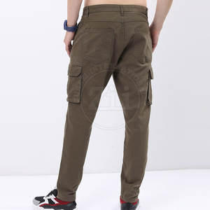 Pantalones Cargo de Algodón 100% para Hombre, Talla Grande, Lavados, Rectos, Ligeros, Deportivos, Casuales - Product Image 3