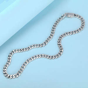 Cadena Cubana Clásica de Plata Esterlina 925 Chapada en Oro Miami, Collar Hip Hop para Hombre con Diamante Cultivado en Laboratorio - Product Image 3