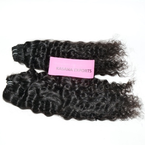 Extensiones crudas sin procesar de Virgen India, sin cutícula alineada, venta al por mayor, ondas trenzadas, procesamiento químico, Sin extensiones humanas - Product Image 4
