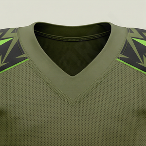 เสื้อฟุตบอลอเมริกัน ปักลาย 3 มิติ หมายเลข โลโก้ แบบกำหนดเอง ไซส์ใหญ่พิเศษ ผ้าโพลีเอสเตอร์ 100% สำหรับมืออาชีพ - Product Image 4