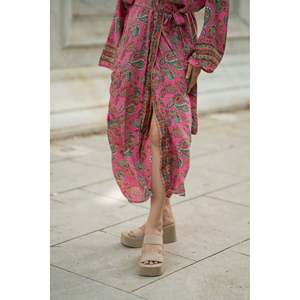 Silky Soft <b>Boho</b> Chic Kimono for Women Long Lightweight Dressing Gown Breathable Flowy Loungewear Perfect Beach Cover Ups - Product Image 4