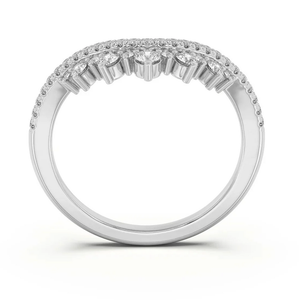 Bande de mariage assortie à coupe ronde pour femmes bagues cadeaux Moissanite pour l'exportation depuis l'Inde - Product Image 3