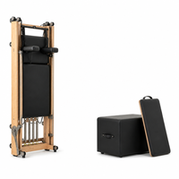 Lit de Pilates pliable en chêne massif, équipement d'exercice pour la maison, vente en gros OEM, 150 kg