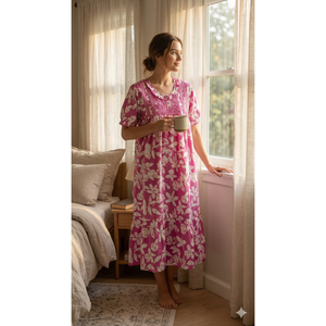 Camisón Corto Midi de TENCEL, Tela de Bambú de Lujo, Ultrasuave, Sedoso, Transpirable y Ecológico, Nuestro Más Cómodo - ODM - Product Image 1