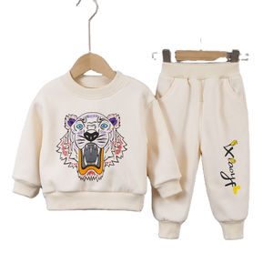 Vente en gros vêtements OEM survêtement pour enfants 2 ensembles de survêtements deux pièces pulls à capuche sweats survêtement de jogging survêtement pour enfants - Product Image 6