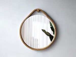 Miroir mural à accent artistique avec crochets de suspension durables, parfait pour la maison, le couloir, l'appartement et l'hôtel. - Product Image 4