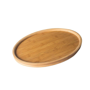 Plateau en bois miniature ovale en bambou, plateau de service pour fruits, collations, desserts, café, thé, plateau de service décoratif pour la maison - Product Image 2