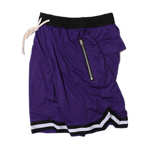 กางเกงขาสั้นตาข่ายของผู้ชาย,กางเกงวิ่งเล่นบาสเก็ตบอลมีกระเป๋าหูรูดทำจากผ้าตาข่ายสำหรับฤดูร้อน - Product Image 1