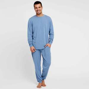 Conjunto de Pijama de Manga Larga para Hombre, Ropa de Dormir Suave y Transpirable, Ligera, Ropa de Casa, Traje de Noche Informal y Cómodo - Product Image 1