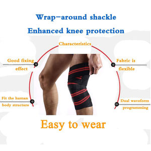 Bandes de genou personnalisées, élastiques, respirantes, pour la musculation, le powerlifting, très résistantes, en néoprène, entraînement unisexe, OEM - Product Image 2