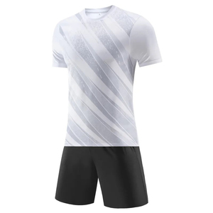 Conjunto de camiseta de fútbol para hombres y niños, chándal de manga corta, traje de entrenamiento para correr, kit deportivo de secado rápido, ropa deportiva - Product Image 1